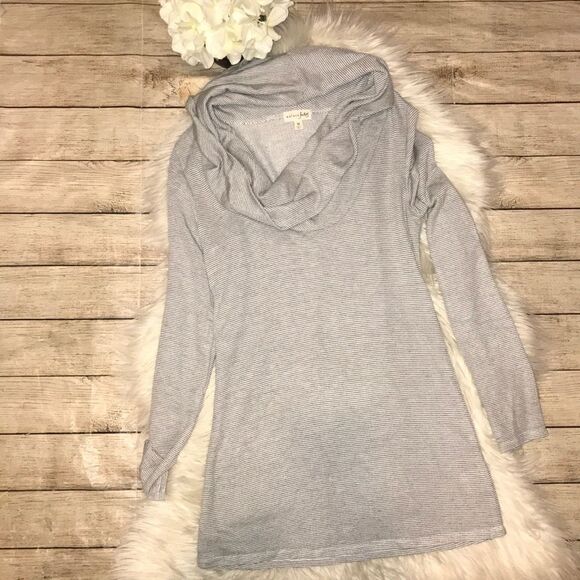 Maison Jules Cowl Neck Striped Tunic Top - Picture 2 of 7